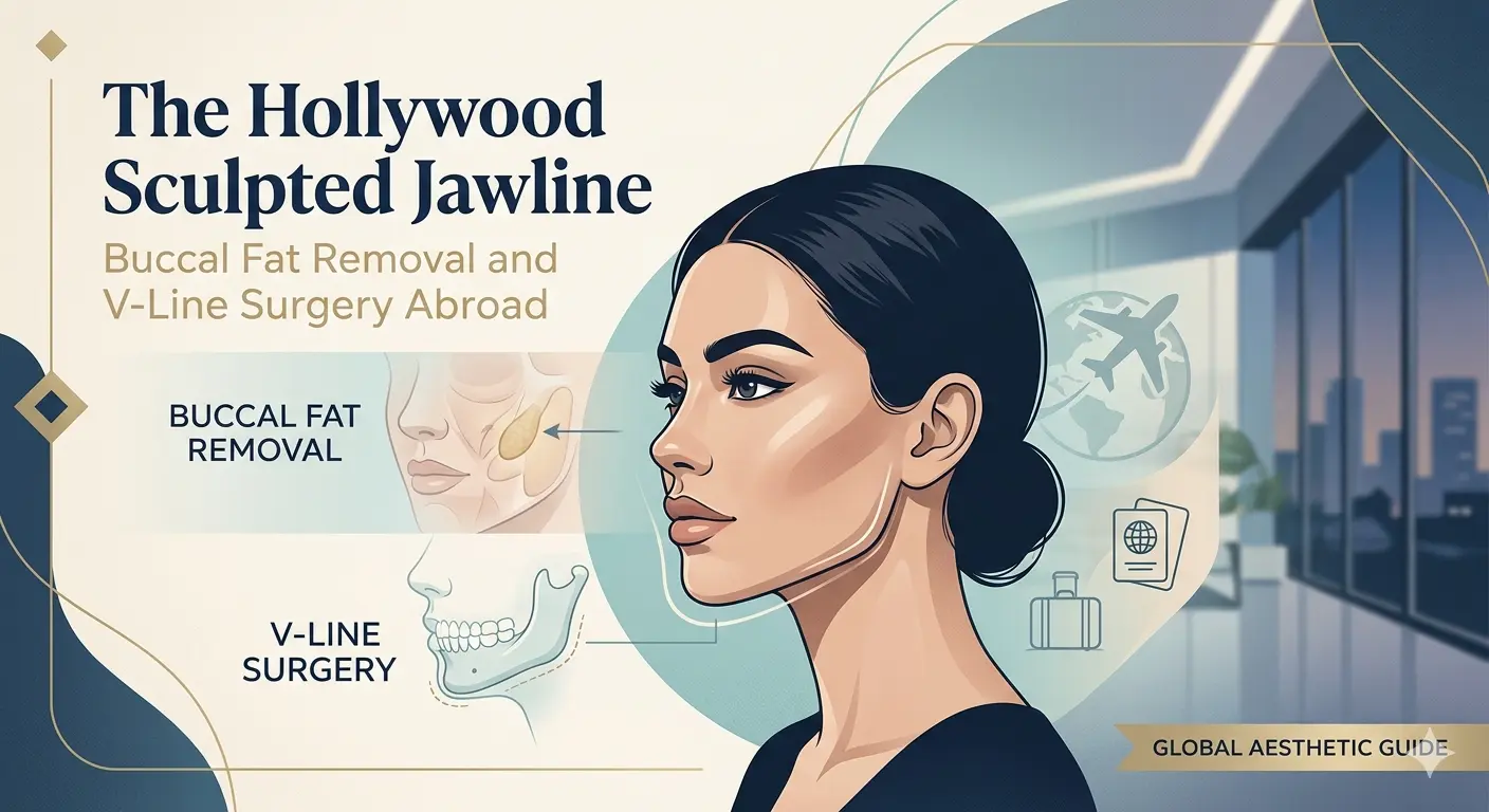 The "Hollywood Sculpted Jawline": Buccal Fat Removal and V-Line Surgery Abroad